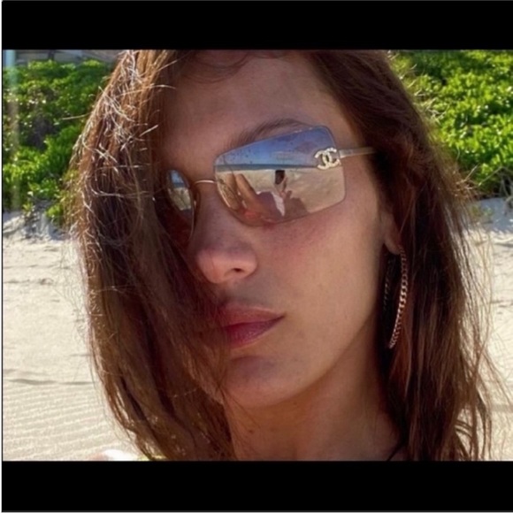Like New✨CHANEL Gold vintage sunglasses Swarovski crystal CC’s #117 main image 15